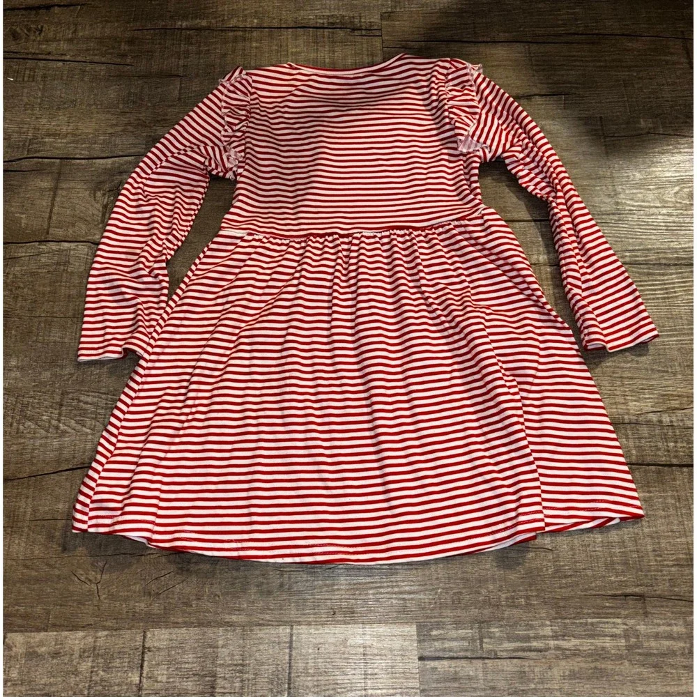 FreeStyle Revolution Girls Red White Striped Santa Christmas Dress Size 6‎